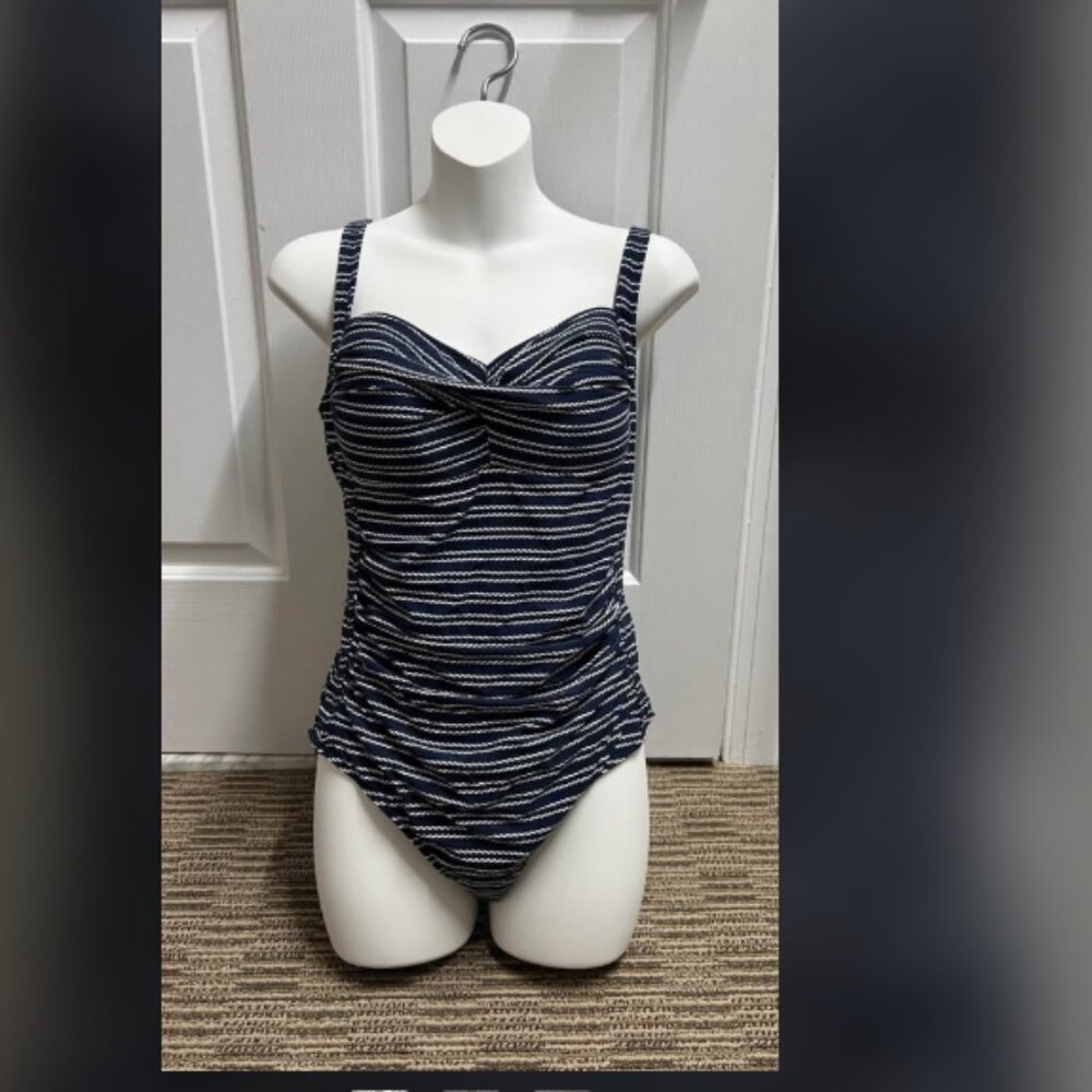 Nip tuck Swim Navy Blue Women’s Bathing Suit Size 10